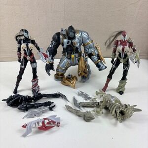 VTG‎ McFarlane Toys 1996 Series 4 Figure Lot Cy-Gor Gold Repaint She-Spawn x 2